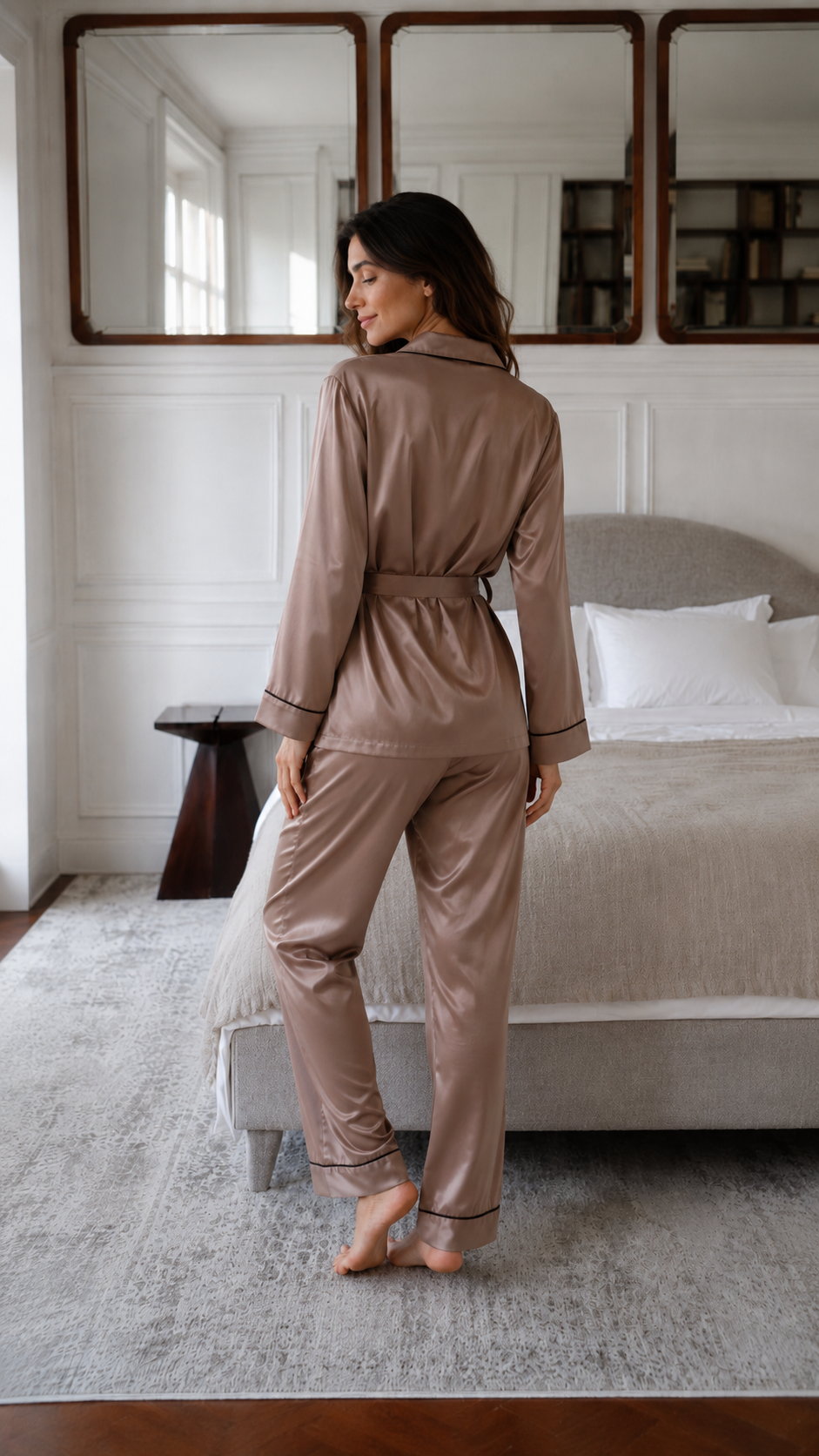 Camela — Pijama lungă crem
