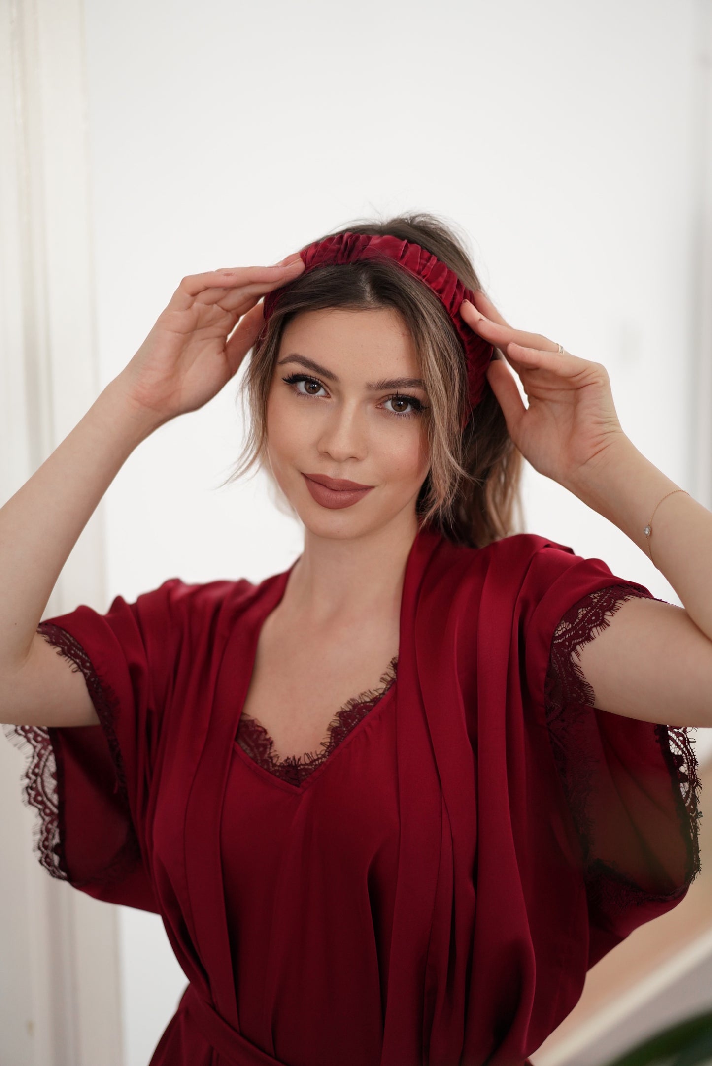 Bentiță creață mătase