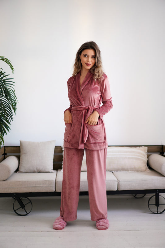 Pijama din catifea supersoft Dafina