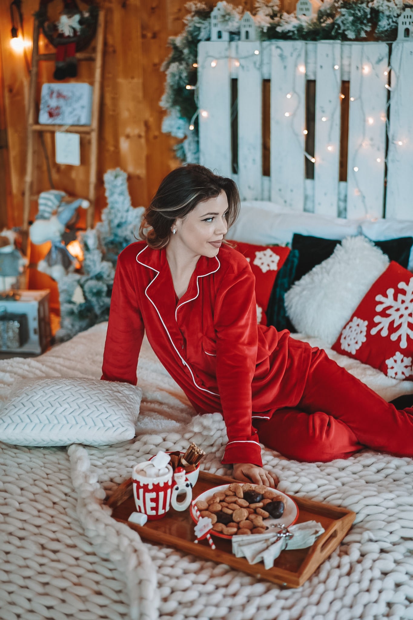 Pijama scurtă din catifea supersoft Lisse