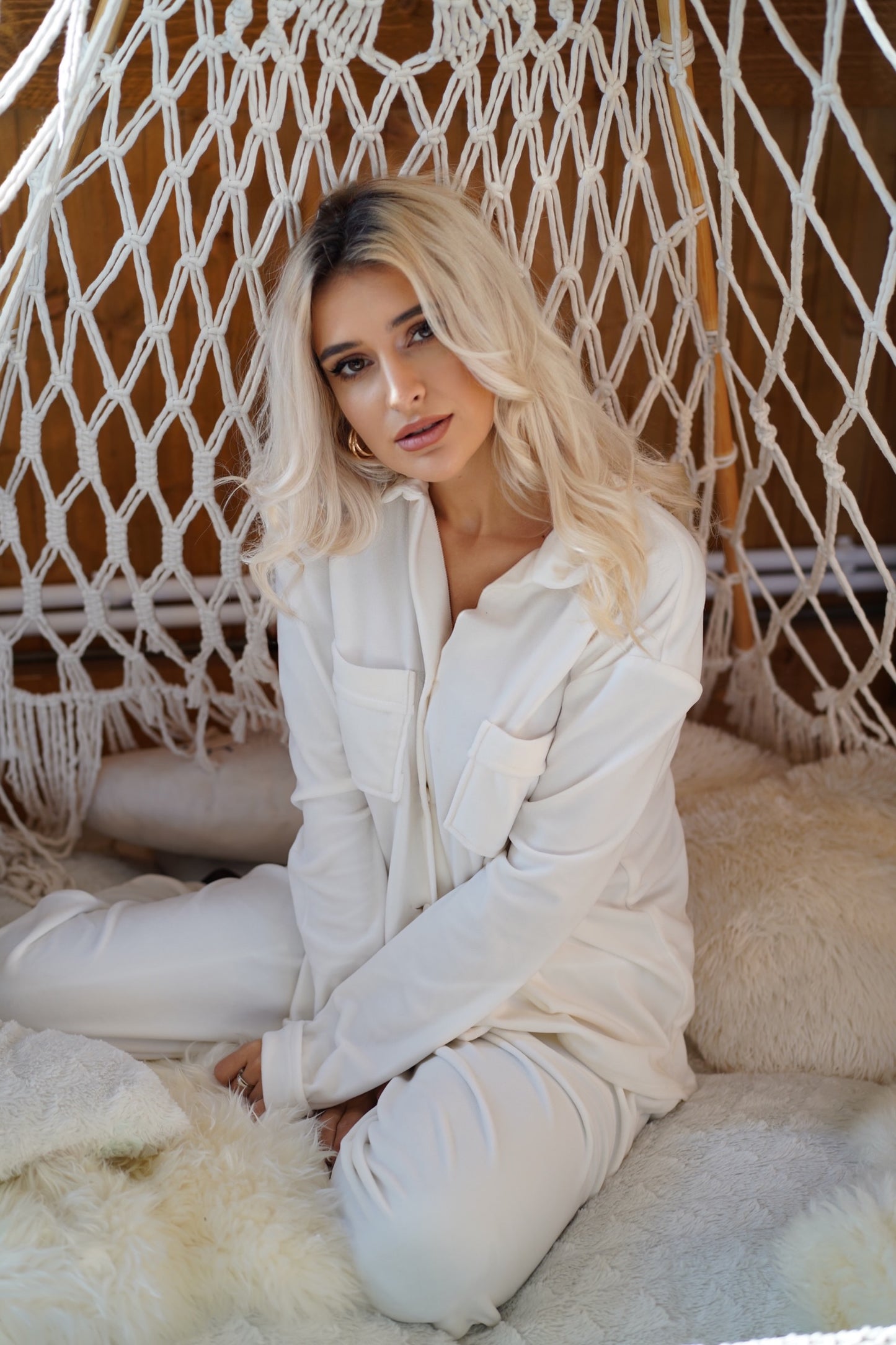 Pijama scurtă din catifea supersoft Ive